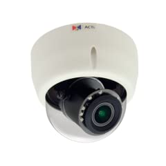 ACTi E618 3MP Indoor Dome Camera with 4.3X Zoom Lens with f3.1-13.3mm/F1.4-F4.0, P-Iris, Superior WDR, RJ45 Connection.
