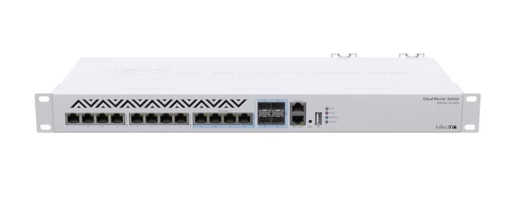 MikroTik CRS312-4C+8XG-RM – Network Switch L3, 10G, Ethernet (100/1000/10000), 1U, White