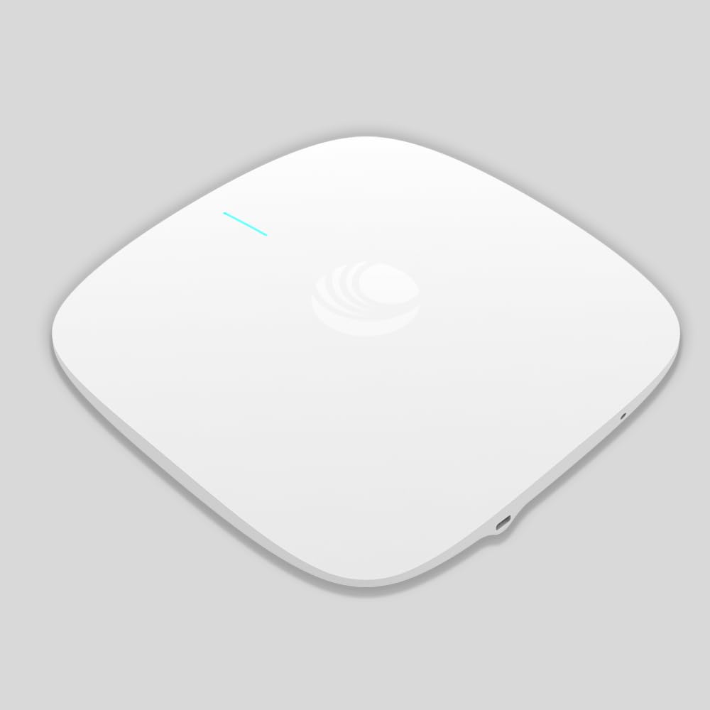 Cambium Networks XV2-2X Indoor Dual-Radio Wi-Fi 6 Access Point - 802.11ax 2x2 2.4GHz & 5GHz, Omnidirectional Antennas, 2.5 GbE Ethernet, Cloud MGMT, 1.77 Gbps Data Rate, Offices, Classrooms (US)