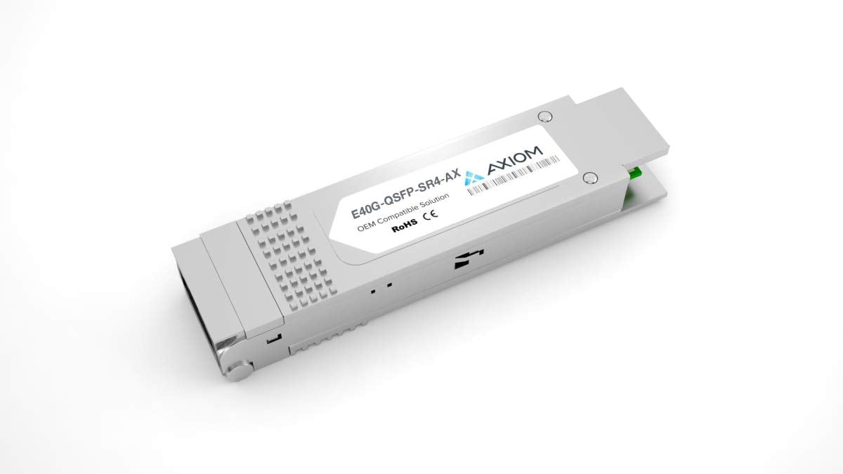 Axiom E40G-QSFP-SR4-AX QSFP+ transceiver Module (Equivalent to: Ruckus E40G-QSFP-SR4) - 40 Gigabit LAN - 40GBASE-SR4 - MPO Multi-Mode - up to 492 ft - 850 nm