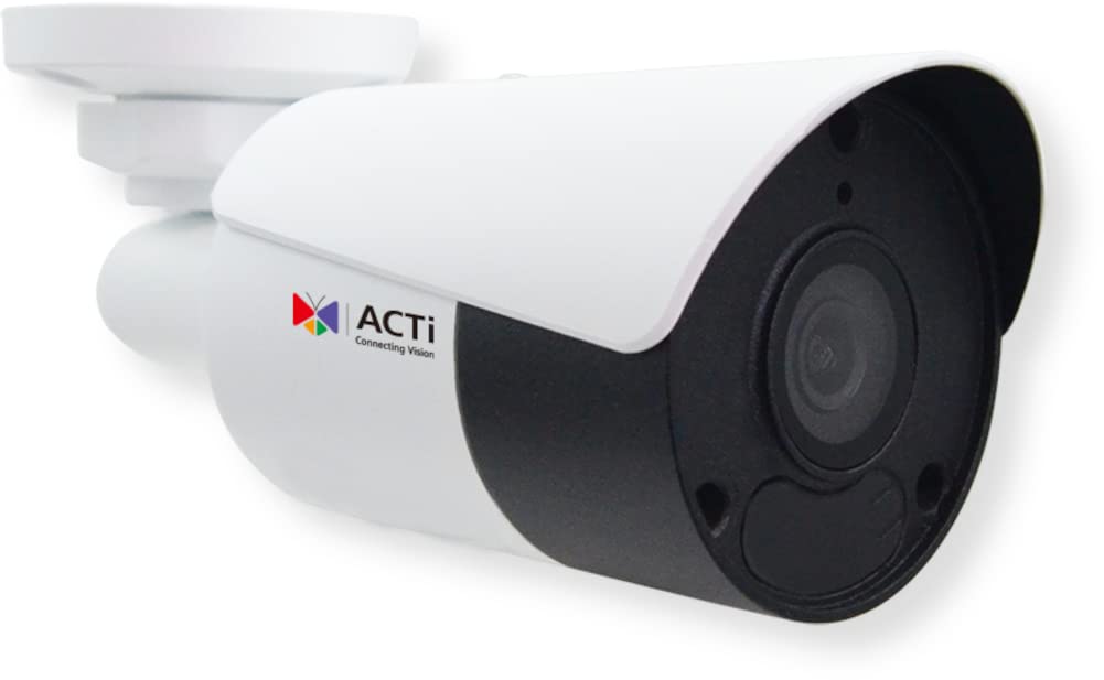 ACTi Z310 8MP Mini Outdoor Bullet with D/N, Adaptive IR, Superior WDR, SLLS, Fixed Lens with f2.8mm/F1.6, H.265 Compression, Up to 50m IR Distance, White