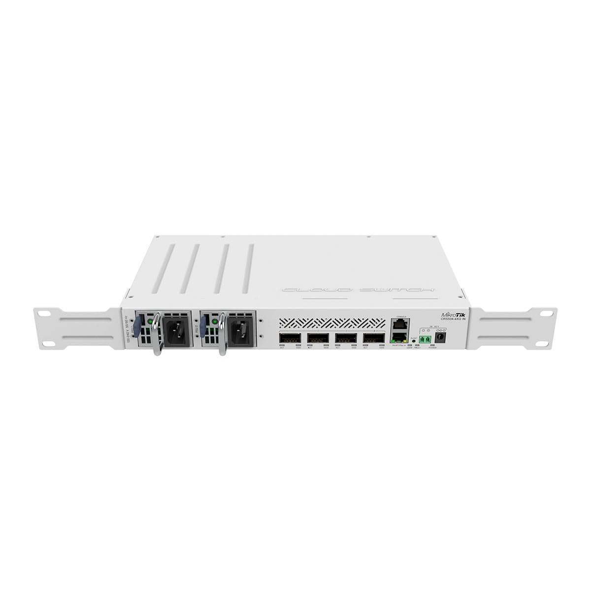 MikroTik CRS504-4XQ-IN Cloud Router Switch 650MHz 4xQSFP28 Compatible with 40G, 25G, 10G, and 1G Fiber Connections