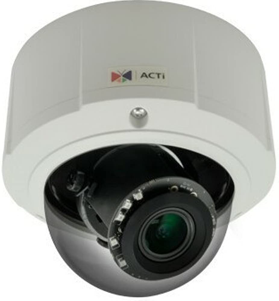ACTi E816 10MP Outdoor Zoom Dome with Basic WDR, 4.3X Zoom Lens, f3.1-13.3mm/F1.4-4.0, P-Iris, Auto Focus, H.264, 1080p/30fps, 2D+3D DNR, Audio, MicroSDHC/MicroSDXC, PoE, IP67, IK10, DI/DO