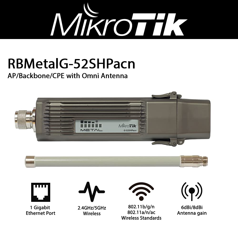 Mikrotik Metal 52 Ac Outdoor Wireless Ap 802.11ac RBMetalG-52SHPacn-US