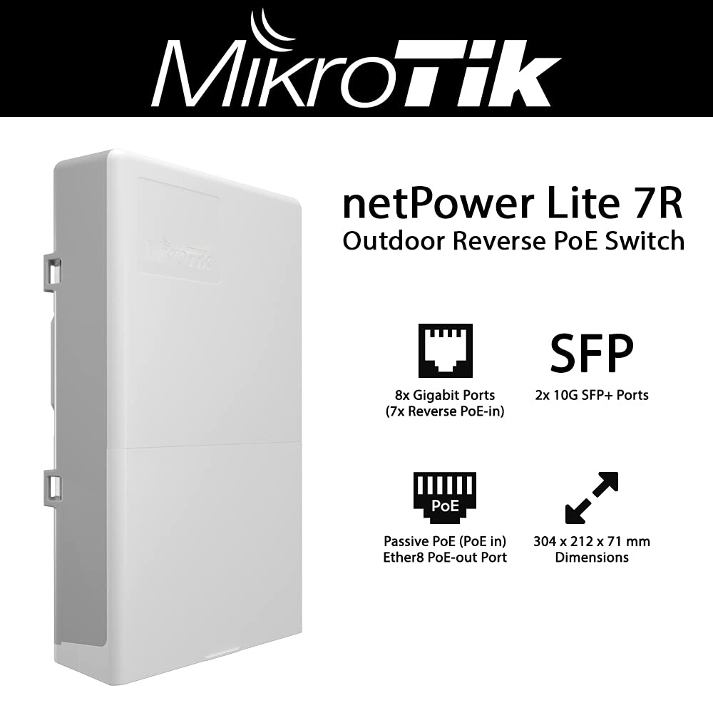 Mikrotik MICROTIK NETPOWER Lite CSS610-1Gi-7R-2S+Out Switch