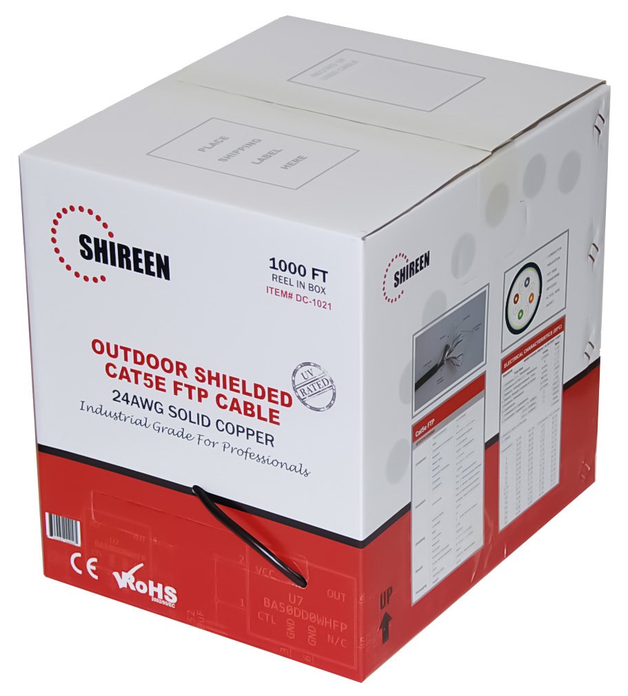 Shireen DC-1021 Outdoor CAT5e FTP - Shielded - 1000ft Spool