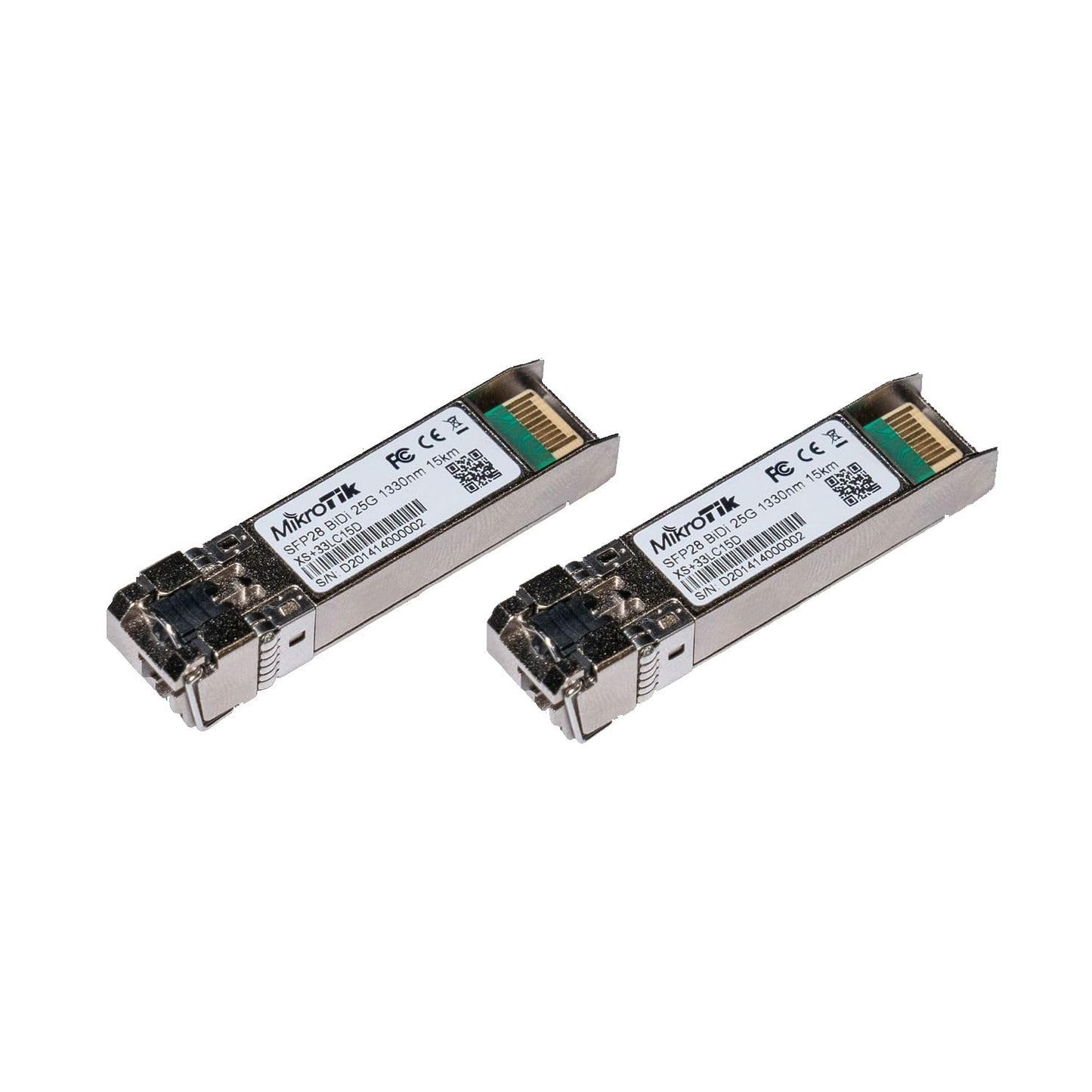 Mikrotik XS+2733LC15D Pair of bidirectional SFP/SFP+/SFP28 Modules 1/10/25G 15km 1270nm + 1330nm