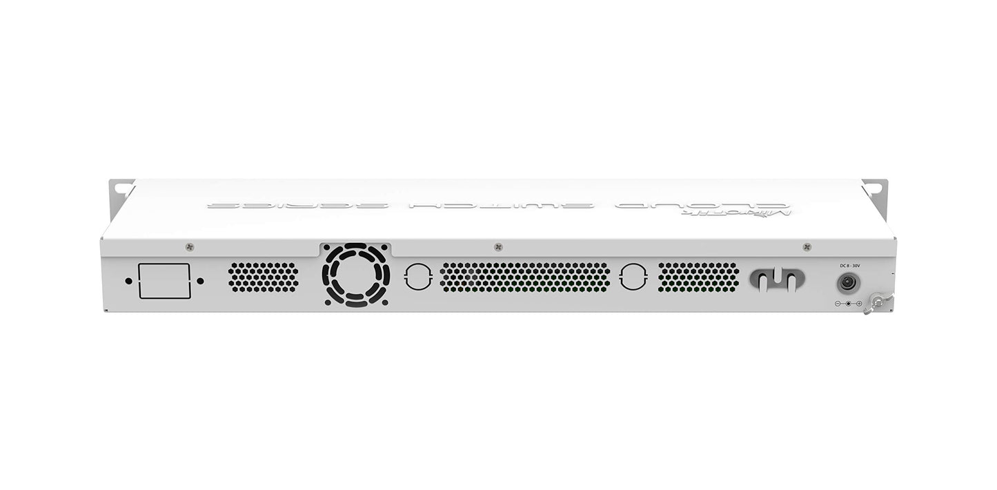 Mikrotik CSS326-24G-2S+RM Managed Gigabit Ethernet (10/100/1000) Supports Power Over Ethernet (PoE) 1U Network Switch, White