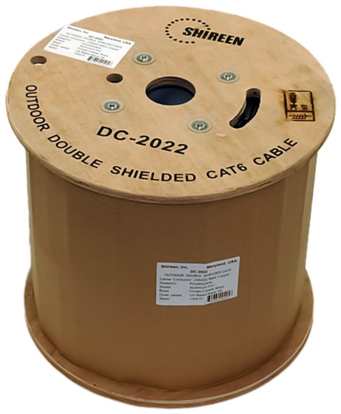 Outdoor Double Shielded Cat6 1000ft Spool, Shireen DC-2022