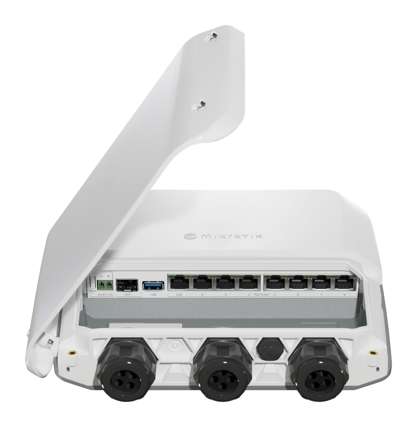 Mikrotik RB5009UPr+S+Out | Outdoor PoE Router 7X Gigabit Ethernet Ports, 1x 2.5 Gigabit Ethernet, 10G SFP+, 1GB of RAM, 1GB NAND, Modern Quad-core CPU
