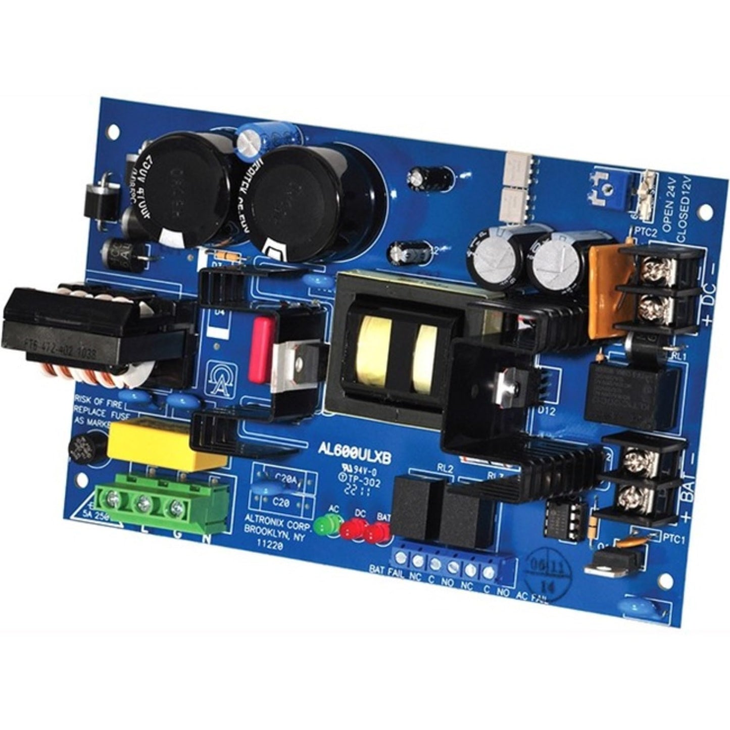 Altronix Power Supply 12VDC Or 24VDC 6A (AL600ULXB)