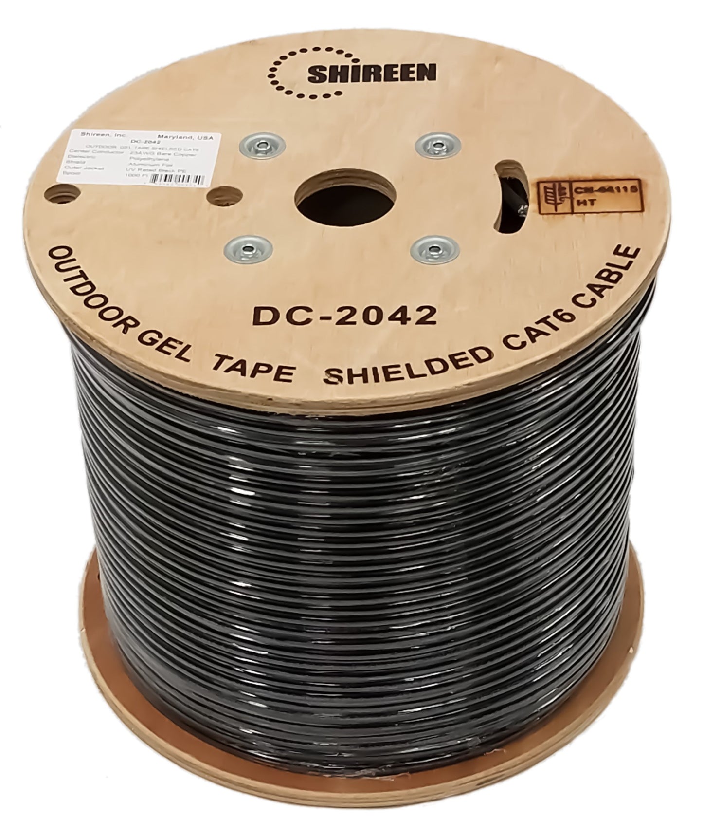 Shireen DC-2042 Outdoor CAT6 Shielded with Dry Gel Tape FTP Cable - 1000ft Spool