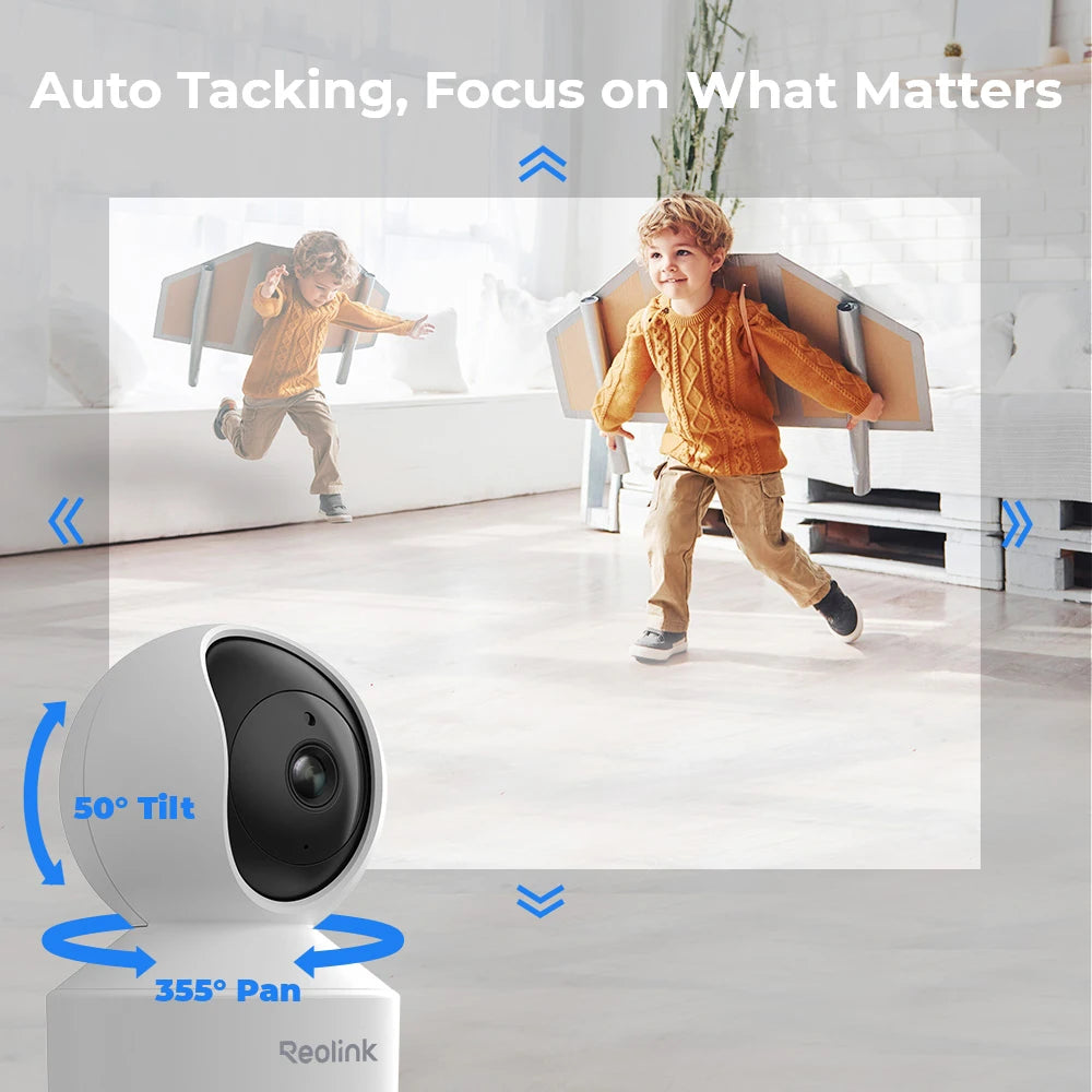 Reolink E1 Pro 4MP HD Pan/Tilt IP Camera Baby Monitor 2.4G/5GHz WiFi Camera human detect Indoor Home Security Video Surveillance