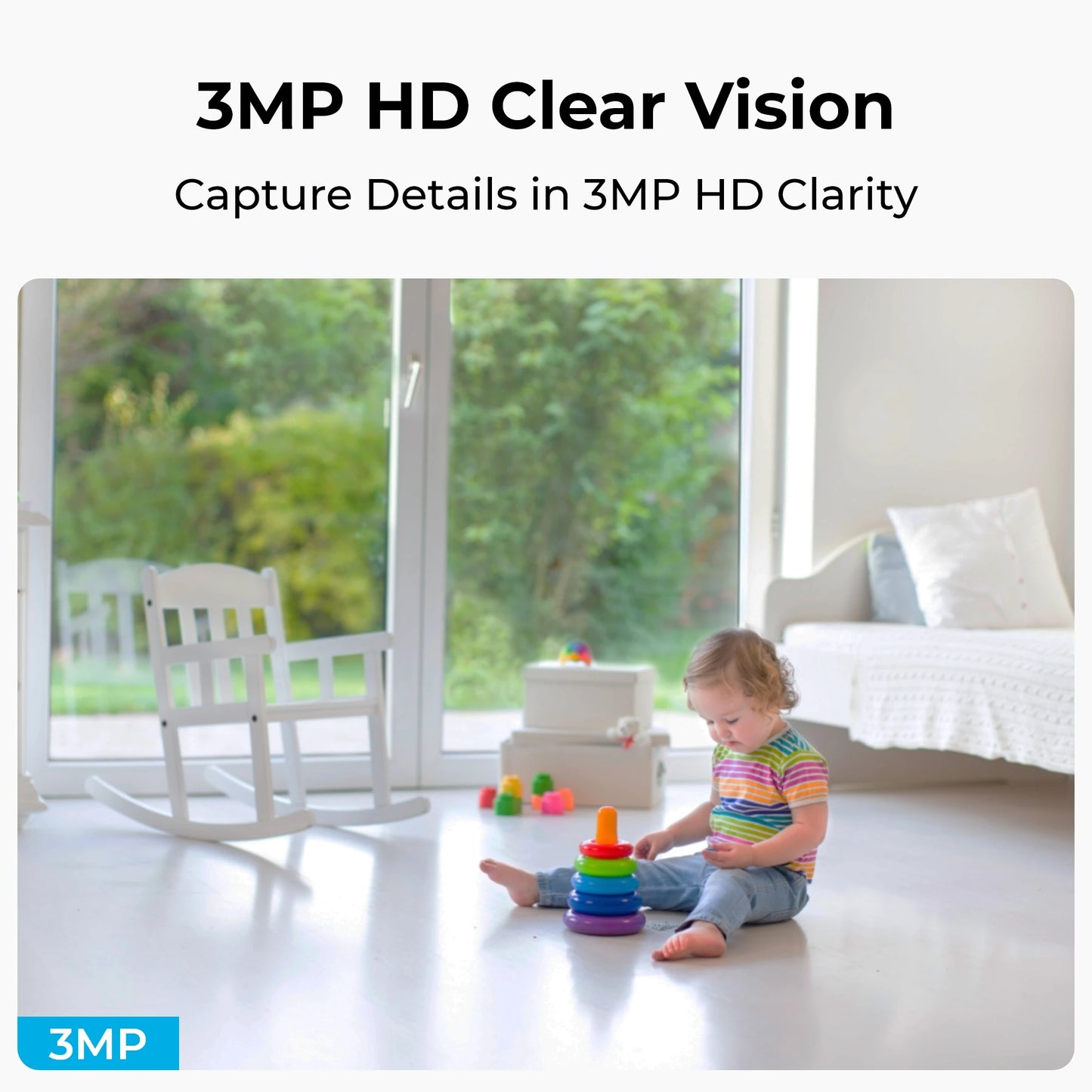 Reolink Indoor IP camera WiFi 3MP Super HD Pan&Tilt 2-Way Audio Motion Detection Smart Home Cam for Baby Nanny E1 Series