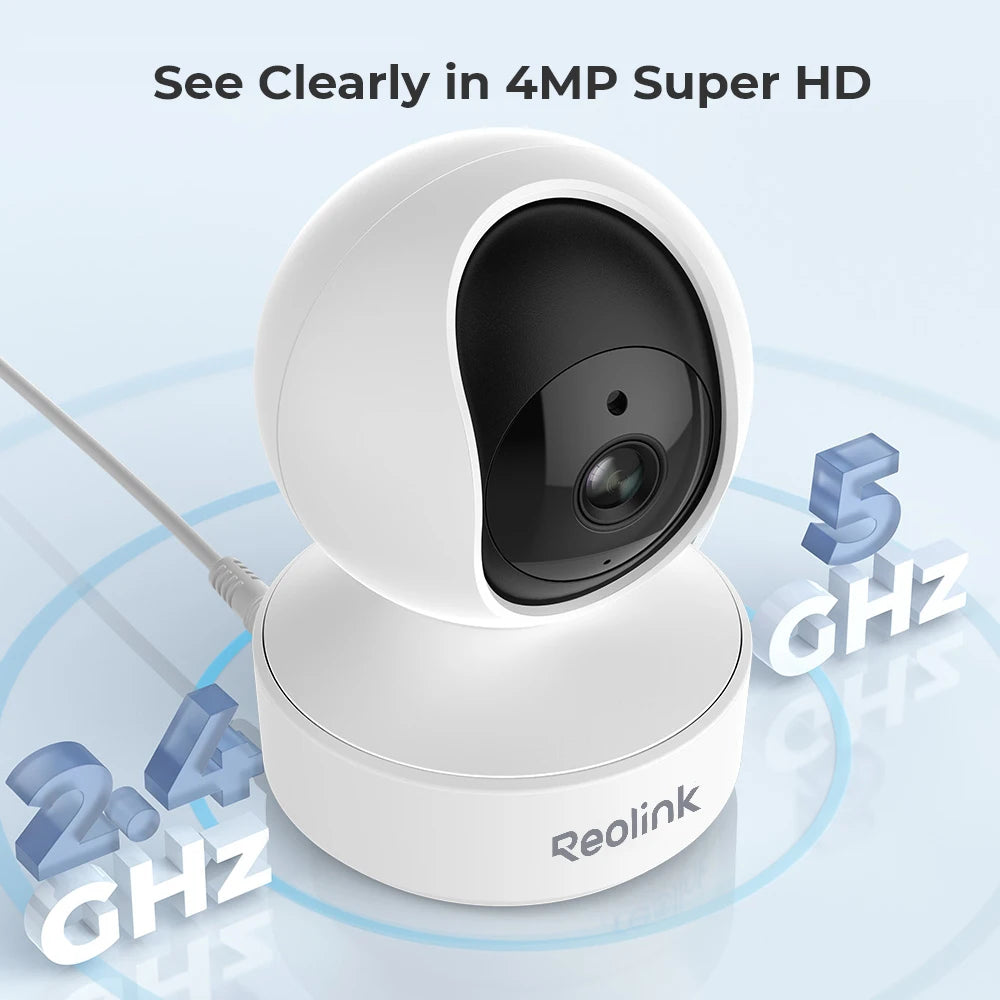 Reolink E1 Pro 4MP HD Pan/Tilt IP Camera Baby Monitor 2.4G/5GHz WiFi Camera human detect Indoor Home Security Video Surveillance