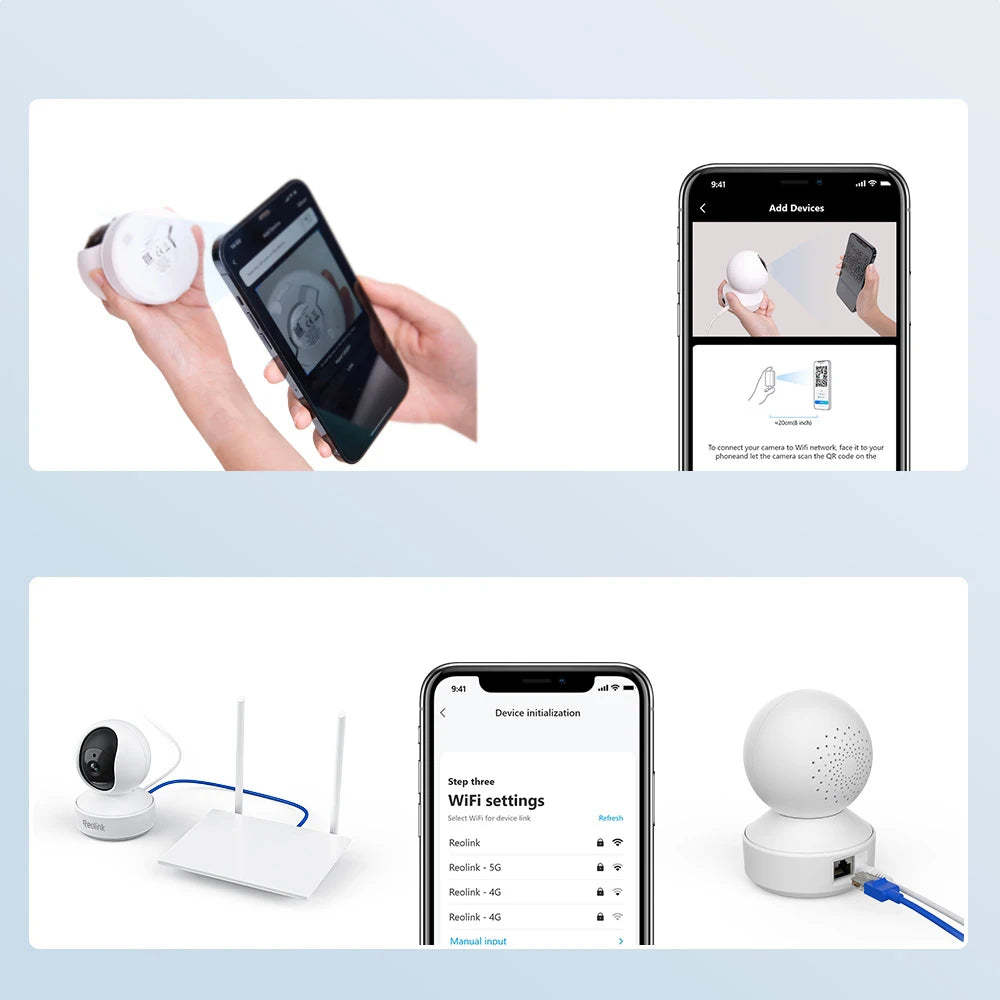Reolink E1 Pro 4MP HD Pan/Tilt IP Camera Baby Monitor 2.4G/5GHz WiFi Camera human detect Indoor Home Security Video Surveillance