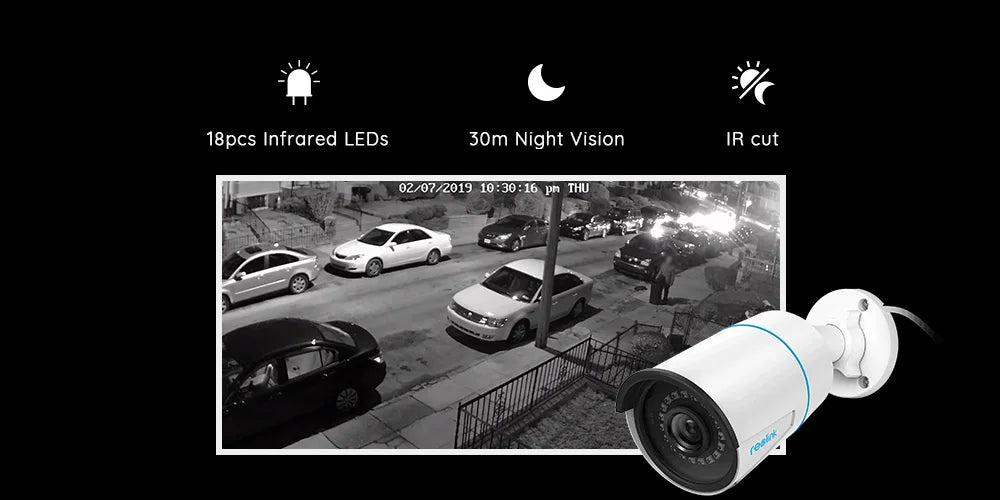 Reolink Smart IP Camera 5MP PoE Outdoor Infrared Night Vision Bullet Camera Featured with Person/Vehicle Detection RLC-510A