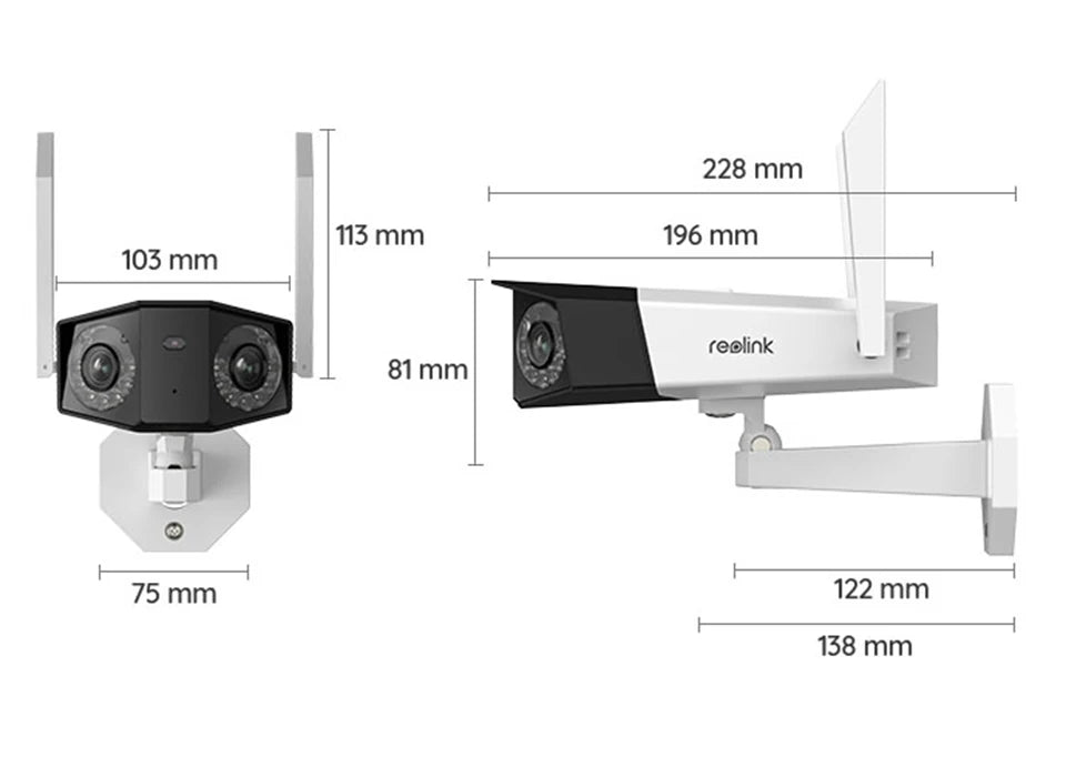 Reolink Duo 2 WiFi Camera 4K Dual Lens Outdoor Security Camera CCTV 8MP IP Cam Smart Detection Home Video Security Protection