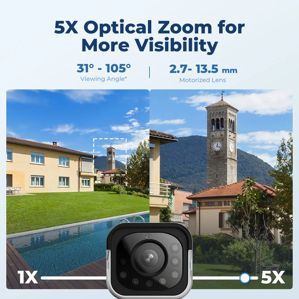 Reolink 4K IP Security Camera 5X Optical Zoom Outdoor Video Surveillance Home Security Protection 8MP PoE CCTV Camera RLC-811A
