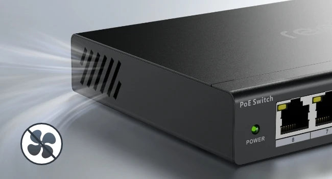 Reolink PoE Switch with 8 PoE Ports 2 Gigabit Uplink Ports 120W Ethernet Switch PoE Injector Power Supply for PoE IP Cameras