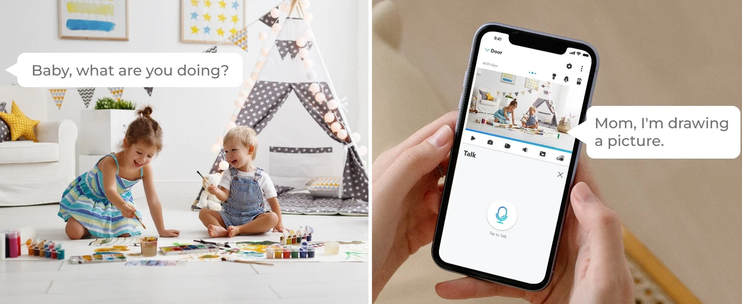 Reolink Indoor IP camera WiFi 3MP Super HD Pan&Tilt 2-Way Audio Motion Detection Smart Home Cam for Baby Nanny E1 Series