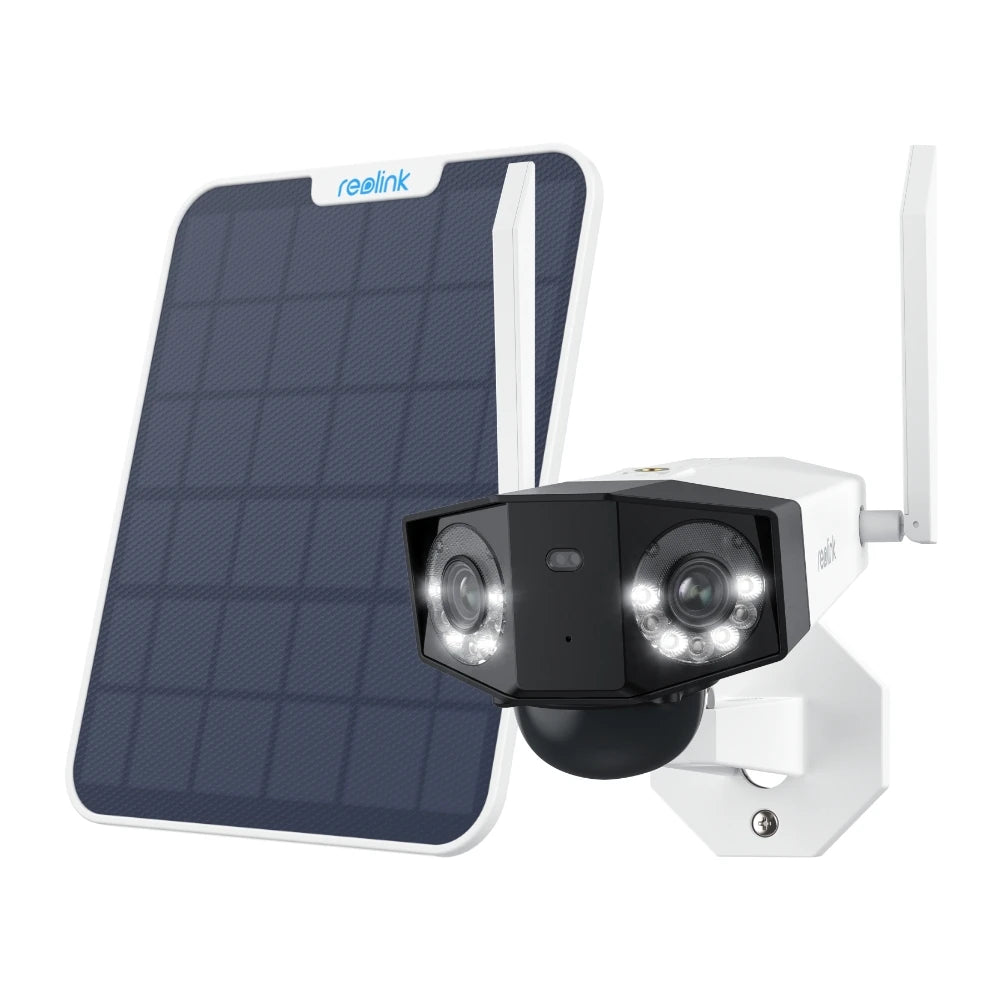 Reolink 4G Solar Outdoor Security Camera Battery Wireless 6MP Ultra HD 180° Panorama Dual Lens CCTV IP66 Waterproof Duo 2 LTE