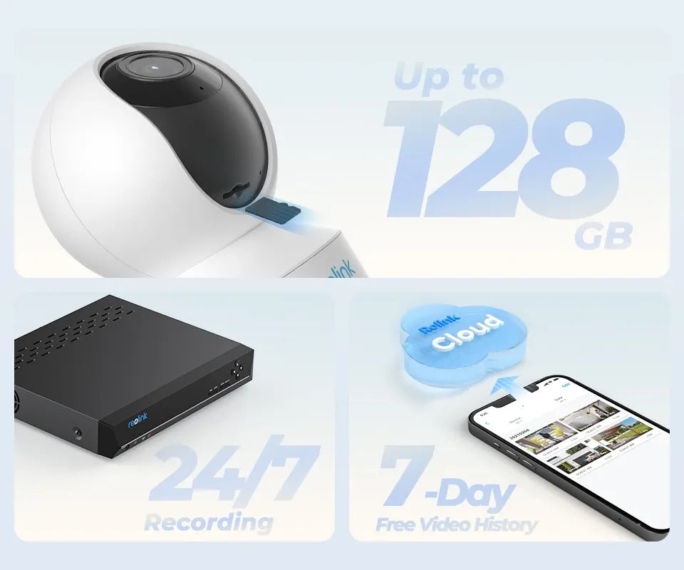 Reolink E1 Pro 4MP HD Pan/Tilt IP Camera Baby Monitor 2.4G/5GHz WiFi Camera human detect Indoor Home Security Video Surveillance