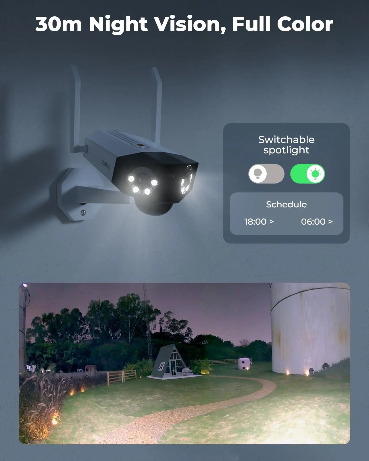 Reolink 4G Solar Outdoor Security Camera Battery Wireless 6MP Ultra HD 180° Panorama Dual Lens CCTV IP66 Waterproof Duo 2 LTE