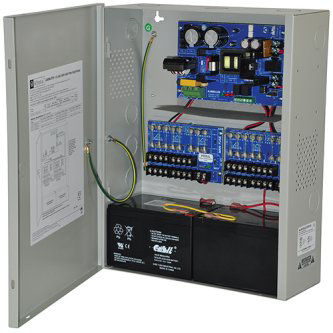 Power Supply Charger, 16 Fused Outputs, 12/24VDC @ 6A, 115VAC, BC400 Enclosure