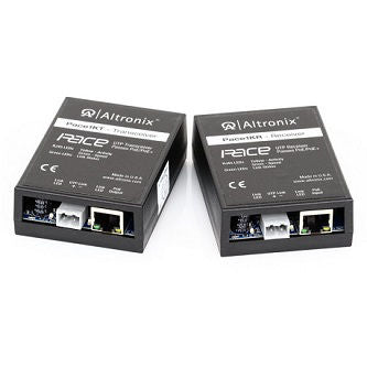Long Range Single Pair Ethernet Adapter Kit, 1000m over twisted pair (UTP), 10Mbps, Passes PoE/PoE+, includes: Pace1KR Receiver and Pace1KT Transceiver