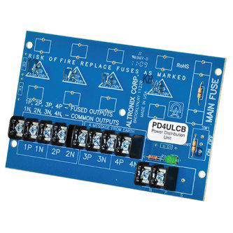 Power Distribution Module, 4 PTC Outputs up to 28VAC/VDC, Board