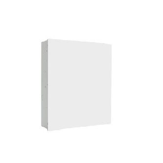 B10 Steel enclosure, medium, white - White, steel enclosure. Accepts an optional lock and tamper switch. Measures 35.6 cm x 31.8 cm x 7.6 cm (14 in x 12.5 in x 3 in).