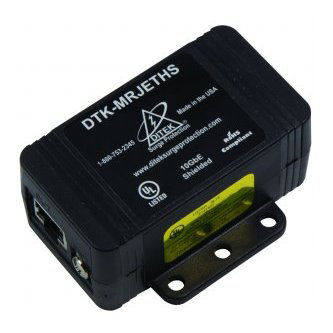 Single Channel - 10Gbe Ethernet Protector, Shielded RJ45 Connection
