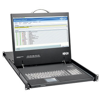 1U Rack-Mount Console with 19" LCD, DVI or VGA