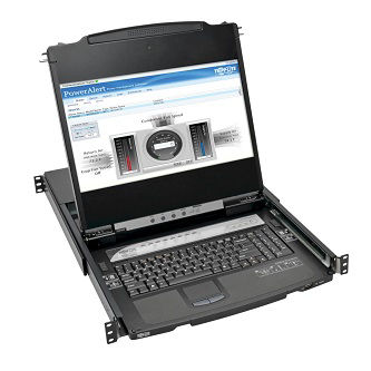 NetDirector 8-Port 1U Rack-Mount Console HDMI KVM Switch with 17 in. LCD and IP Remote Access, Dual Rail