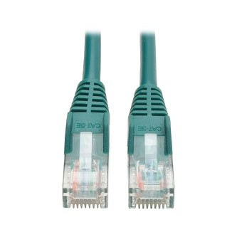 Cat5e 350 MHz Snagless Molded (UTP) Ethernet Cable (RJ45 M/M), PoE - Green, 15 ft. (4.57 m)