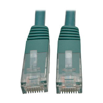 Cat6 Gigabit Molded (UTP) Ethernet Cable (RJ45 M/M), PoE, Green, 10 ft. (3.05 m)