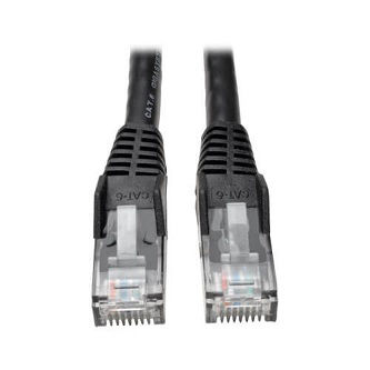 Cat6 Gigabit Snagless Molded (UTP) Ethernet Cable (RJ45 M/M), PoE, Black, 3 ft. (0.91 m)
