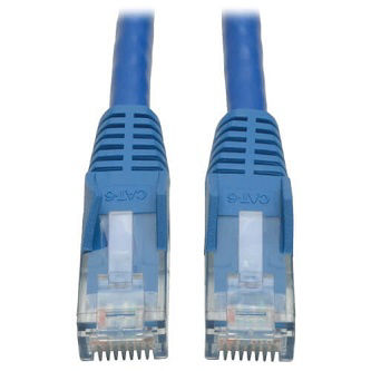 Cat6 Gigabit Snagless Molded (UTP) Ethernet Cable (RJ45 M/M), PoE, Blue, 7 ft. (2.13 m)