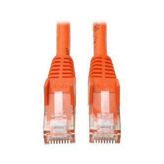 Cat6 Gigabit Snagless Molded (UTP) Ethernet Cable (RJ45 M/M), PoE, Orange, 7 ft. (2.13 m)