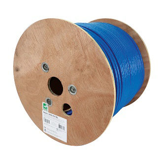 Cat8 25G/40G Solid Core S/FTP Bulk Ethernet Cable, CMR Rated, Blue, 1000 ft. (305 m)