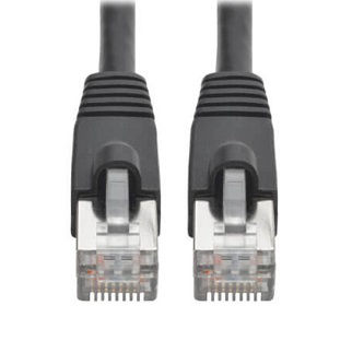Cat6a 10G Snagless Shielded STP Ethernet Cable (RJ45 M/M), PoE, Black, 3 ft. (0.91 m)