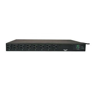 1.4kW Single-Phase Local Metered Automatic Transfer Switch PDU, 2 120V 5-15P 15A Inputs, 8 5-15R Outputs, 1U, TAA