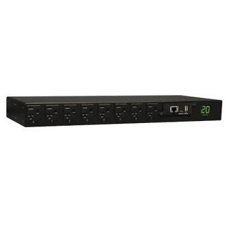 1.9kW Single-Phase Switched PDU - LX Interface, 120V Outlets (16 5-15/20R), L5-20P/5-20P Input, 12 ft. (3.66 m) Cord, 1U Rack-Mount, TAA