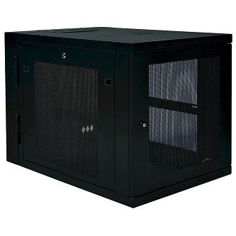 SmartRack 12U Server-Depth Wall-Mount Small Rack Enclosure, Hinged Back