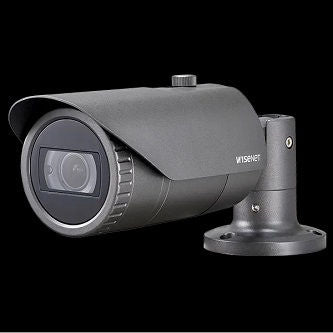 Wisenet HD+ 4MP IR bullet camera, AHD or CVBS formats are available, manual vari-focal Lens (3.1X) (3.2-10mm), true D/N, 24VAC/12VDC, IR distance 98 feet, IP66/IK10