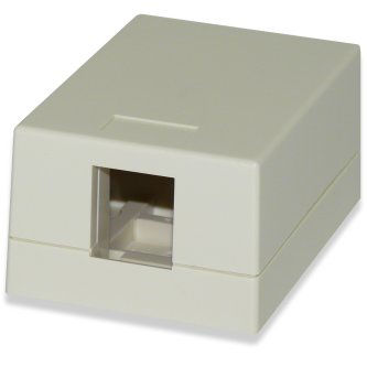 1-Port Surface Mount Box Ivory