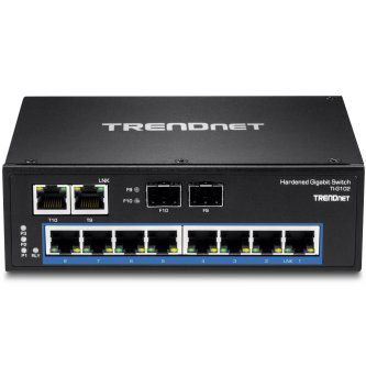 10-Port Hardened DIN-Rail Switch