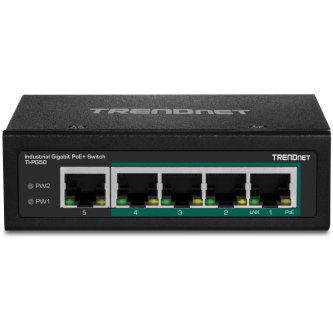 5-Port Industrial Gigabit PoE+ DIN-Rail