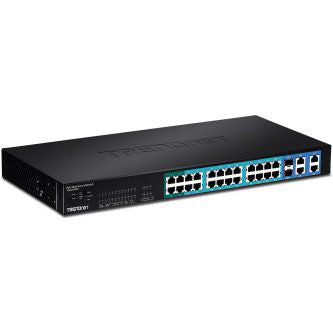 28-Port 10/100 Mbps Web Smart PoE+ Switch